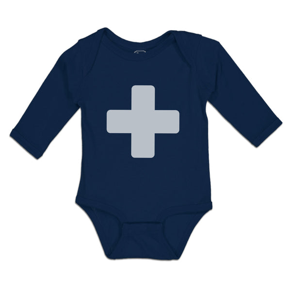 Long Sleeve Bodysuit Baby Emergency First Aid Black Cross Boy & Girl Clothes - Cute Rascals