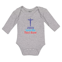 Long Sleeve Bodysuit Baby Jesus Loves Me This I Know Cross Boy & Girl Clothes