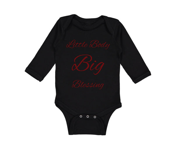 Long Sleeve Bodysuit Baby Little Boy Big Blessing Christian Jesus God Cotton