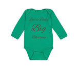 Long Sleeve Bodysuit Baby Little Boy Big Blessing Christian Jesus God Cotton