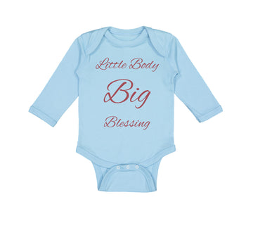 Long Sleeve Bodysuit Baby Little Boy Big Blessing Christian Jesus God Cotton