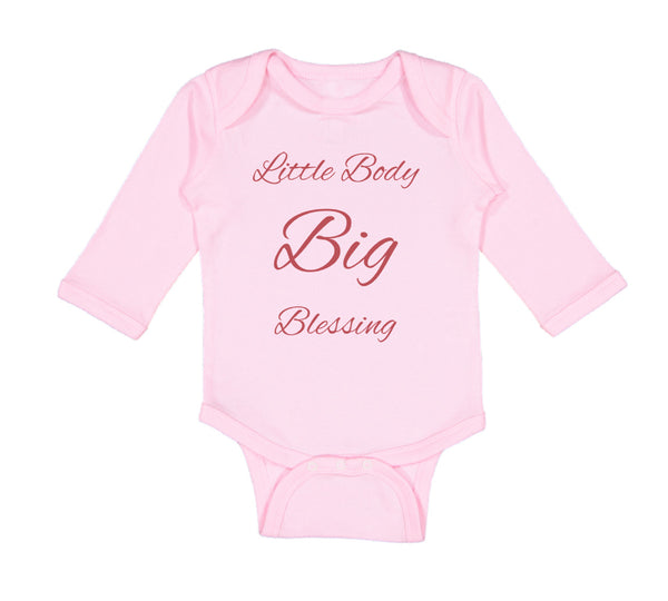 Long Sleeve Bodysuit Baby Little Boy Big Blessing Christian Jesus God Cotton