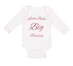 Long Sleeve Bodysuit Baby Little Boy Big Blessing Christian Jesus God Cotton