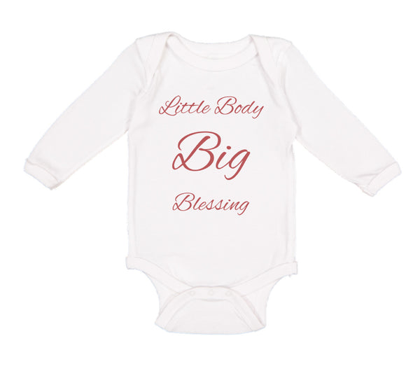 Long Sleeve Bodysuit Baby Little Boy Big Blessing Christian Jesus God Cotton