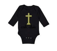 Long Sleeve Bodysuit Baby Cradle Catholic Christian Jesus God Boy & Girl Clothes - Cute Rascals