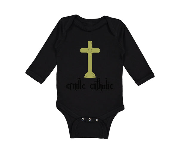 Long Sleeve Bodysuit Baby Cradle Catholic Christian Jesus God Boy & Girl Clothes - Cute Rascals