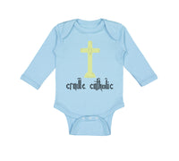 Long Sleeve Bodysuit Baby Cradle Catholic Christian Jesus God Boy & Girl Clothes - Cute Rascals