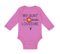 Long Sleeve Bodysuit Baby My Aunt in Colorado Loves Me Valentines Love Cotton