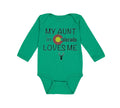 Long Sleeve Bodysuit Baby My Aunt in Colorado Loves Me Valentines Love Cotton