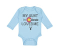 Long Sleeve Bodysuit Baby My Aunt in Colorado Loves Me Valentines Love Cotton