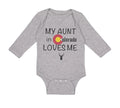 Long Sleeve Bodysuit Baby My Aunt in Colorado Loves Me Valentines Love Cotton