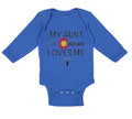 Long Sleeve Bodysuit Baby My Aunt in Colorado Loves Me Valentines Love Cotton