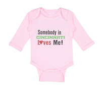 Long Sleeve Bodysuit Baby Somebody in Cincinnati Loves Me! Boy & Girl Clothes