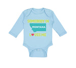 Long Sleeve Bodysuit Baby Somebody in Montana Loves Me B Boy & Girl Clothes