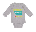 Long Sleeve Bodysuit Baby Somebody in Montana Loves Me B Boy & Girl Clothes