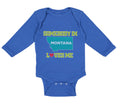 Long Sleeve Bodysuit Baby Somebody in Montana Loves Me B Boy & Girl Clothes