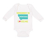 Long Sleeve Bodysuit Baby Somebody in Montana Loves Me B Boy & Girl Clothes