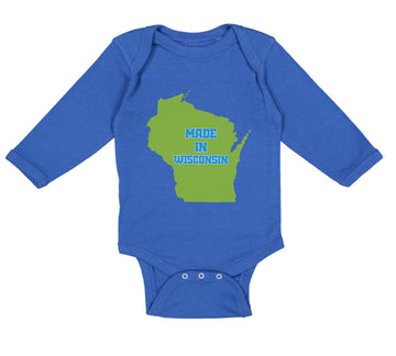 Long Sleeve Bodysuit Baby Made in Wisconsin Boy & Girl Clothes Cotton