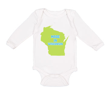 Long Sleeve Bodysuit Baby Made in Wisconsin Boy & Girl Clothes Cotton