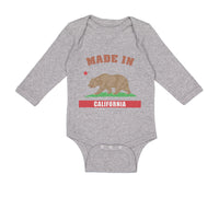 Long Sleeve Bodysuit Baby Made in California Boy & Girl Clothes Cotton