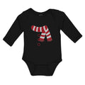 Long Sleeve Bodysuit Baby Christmas Snowman Costume Scarf Buttons Cotton