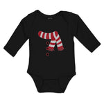 Long Sleeve Bodysuit Baby Christmas Snowman Costume Scarf Buttons Cotton - Cute Rascals