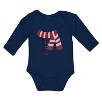 Long Sleeve Bodysuit Baby Christmas Snowman Costume Scarf Buttons Cotton - Cute Rascals