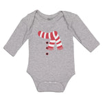 Long Sleeve Bodysuit Baby Christmas Snowman Costume Scarf Buttons Cotton - Cute Rascals