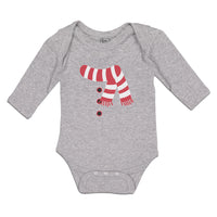 Long Sleeve Bodysuit Baby Christmas Snowman Costume Scarf Buttons Cotton - Cute Rascals