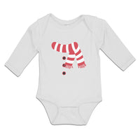 Long Sleeve Bodysuit Baby Christmas Snowman Costume Scarf Buttons Cotton - Cute Rascals