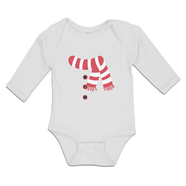 Long Sleeve Bodysuit Baby Christmas Snowman Costume Scarf Buttons Cotton - Cute Rascals