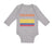 Long Sleeve Bodysuit Baby Love Heart Colombia Soccer Ball Soccer Cotton