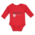 Long Sleeve Bodysuit Baby Daddy's Little Picther Sport Baseball Cotton - Cute Rascals