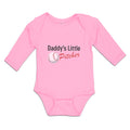 Long Sleeve Bodysuit Baby Daddy's Little Picther Sport Baseball Cotton
