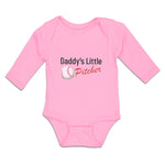Long Sleeve Bodysuit Baby Daddy's Little Picther Sport Baseball Cotton - Cute Rascals