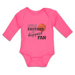 Long Sleeve Bodysuit Baby Little Brother and Biggest Fan Basketball Sports