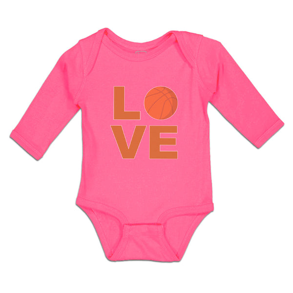 Long Sleeve Bodysuit Baby Love Basketball Ball Sports Boy & Girl Clothes Cotton