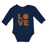 Long Sleeve Bodysuit Baby Love Basketball Ball Sports Boy & Girl Clothes Cotton