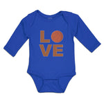 Long Sleeve Bodysuit Baby Love Basketball Ball Sports Boy & Girl Clothes Cotton