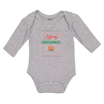 Long Sleeve Bodysuit Baby Merry Swishmas Basketball Sports Boy & Girl Clothes