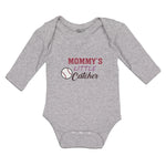Long Sleeve Bodysuit Baby Mommy's Little Catcher Baseball Sports Cotton