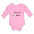 Long Sleeve Bodysuit Baby Mommy's Little Catcher Baseball Sports Cotton