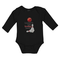 Long Sleeve Bodysuit Baby Daddy's Bowling Buddy Sport Tenpins Ball Cotton - Cute Rascals