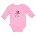 Long Sleeve Bodysuit Baby Daddy's Bowling Buddy Sport Tenpins Ball Cotton