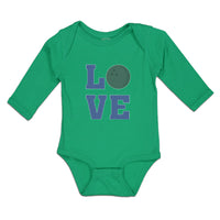 Long Sleeve Bodysuit Baby Love Sport Tenpin Ball for Bowling Boy & Girl Clothes