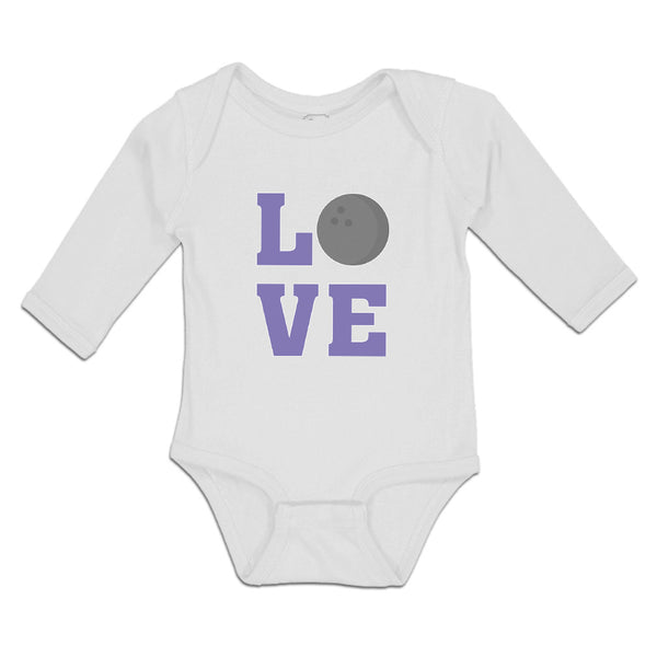 Long Sleeve Bodysuit Baby Love Sport Tenpin Ball for Bowling Boy & Girl Clothes