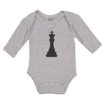 Long Sleeve Bodysuit Baby Chess Sport Game King Silhouette Boy & Girl Clothes - Cute Rascals