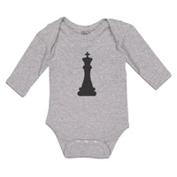 Long Sleeve Bodysuit Baby Chess Sport Game King Silhouette Boy & Girl Clothes - Cute Rascals