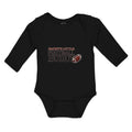 Long Sleeve Bodysuit Baby Daddy's Little Football Buddy Sport Rugby Ball Cotton