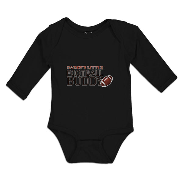 Long Sleeve Bodysuit Baby Daddy's Little Football Buddy Sport Rugby Ball Cotton - Cute Rascals